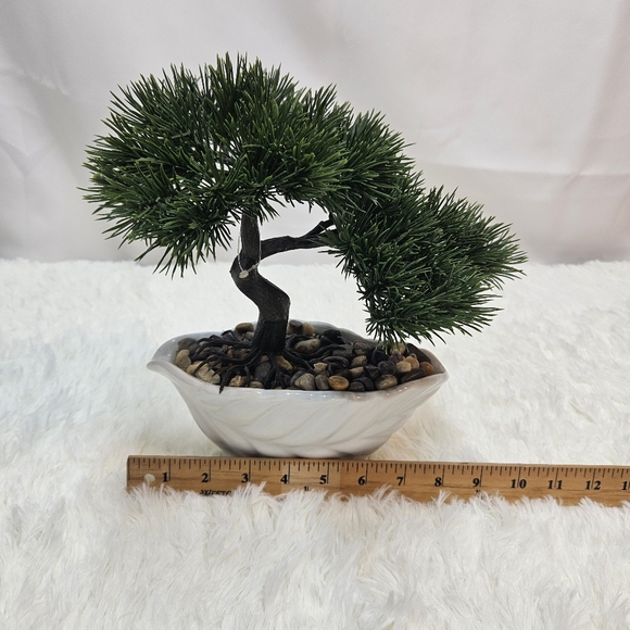 Nearly Natural 10-in Cedar Bonsai Artificial Tree in Decorative Planter - Picture 7 of 9